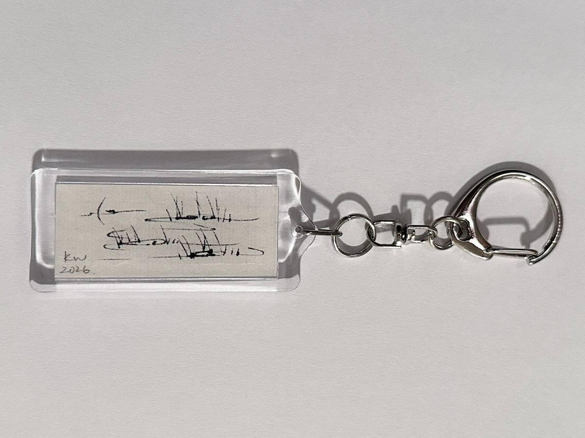 hand-drawn keychain 003 - moon river