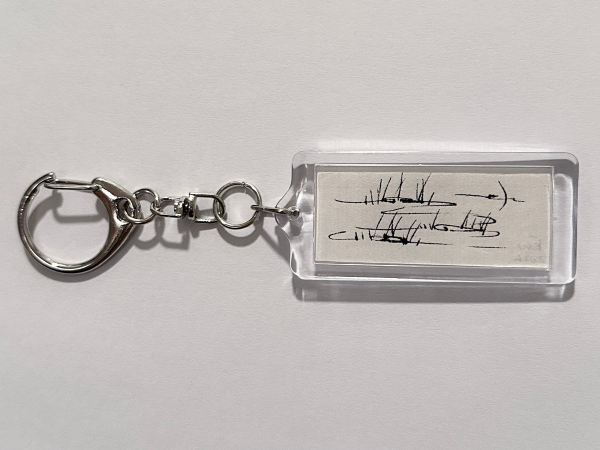 hand-drawn keychain 003 - moon river