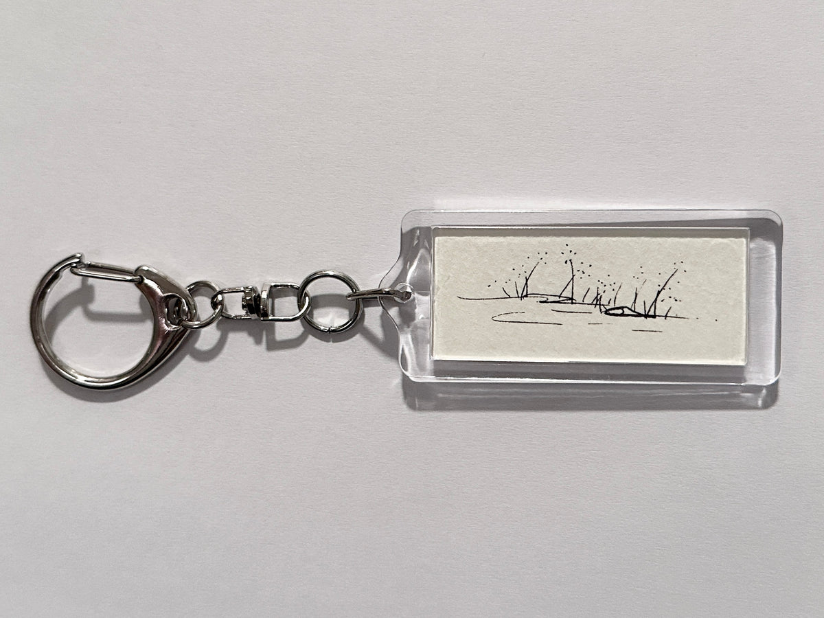 hand-drawn keychain 005 - river flow