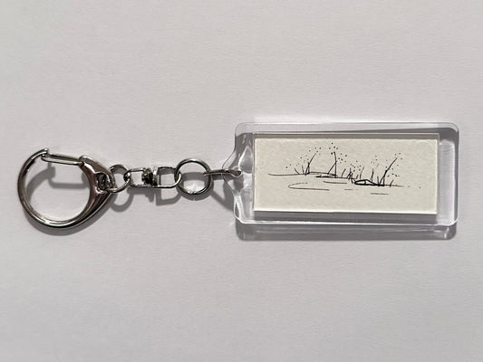 hand-drawn keychain 005 - river flow