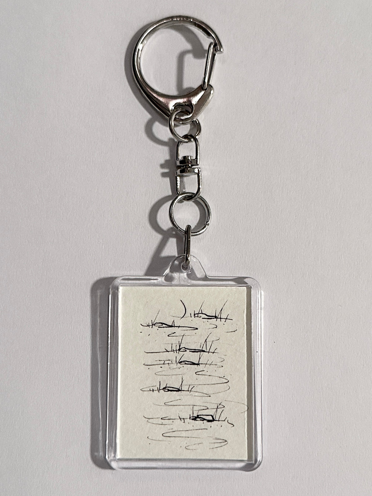 hand-drawn keychain 009 - moon river