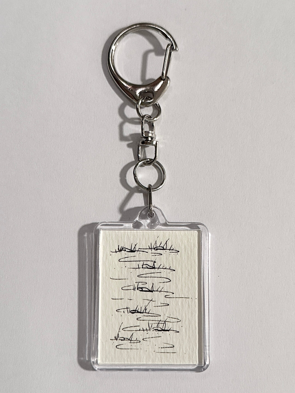 hand-drawn keychain 011 - silence