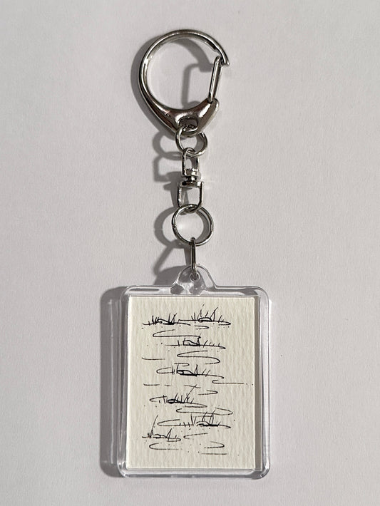 hand-drawn keychain 011 - silence